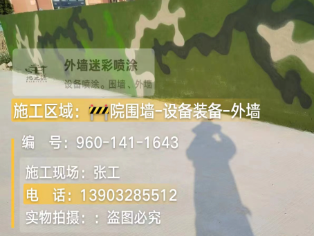 黑龙江 迷彩漆喷涂价格（按平方米计费）